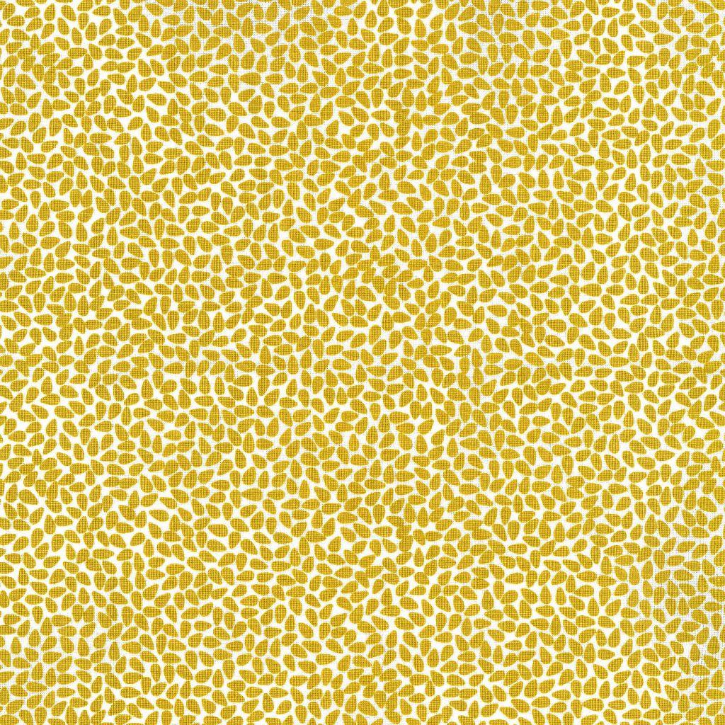 Baumwollstoff Kopenhagen Blätter senfgelb – Westfalenstoffe