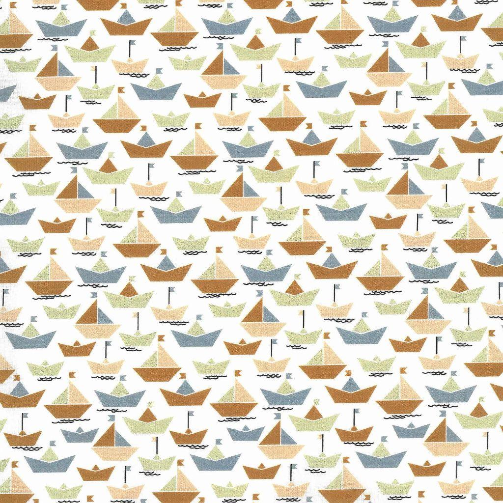 Baumwollstoff Fehmarn Boote – Bio – Westfalenstoffe