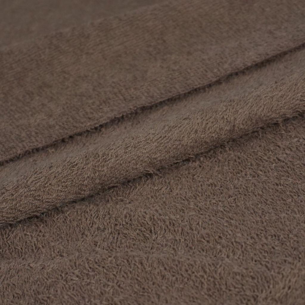 Frotteestoff aus Baumwolle taupe braun