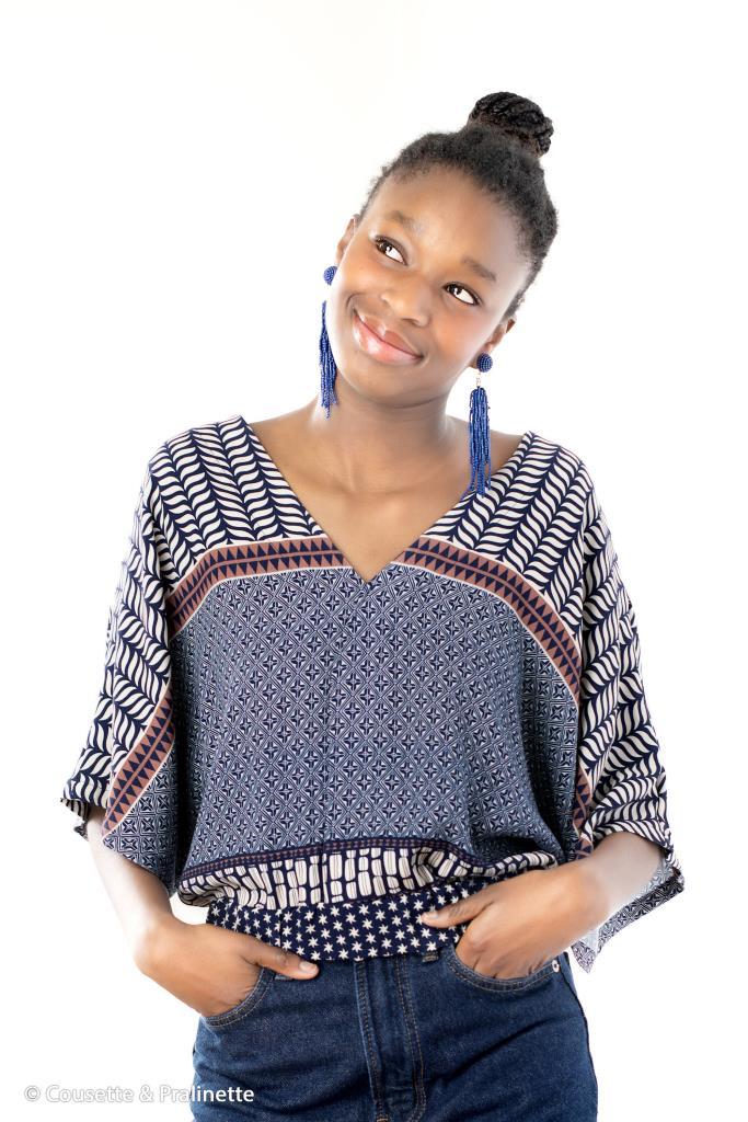 Viskosetwill Druck Molina Bohomuster dunkelblau - Bienvenido