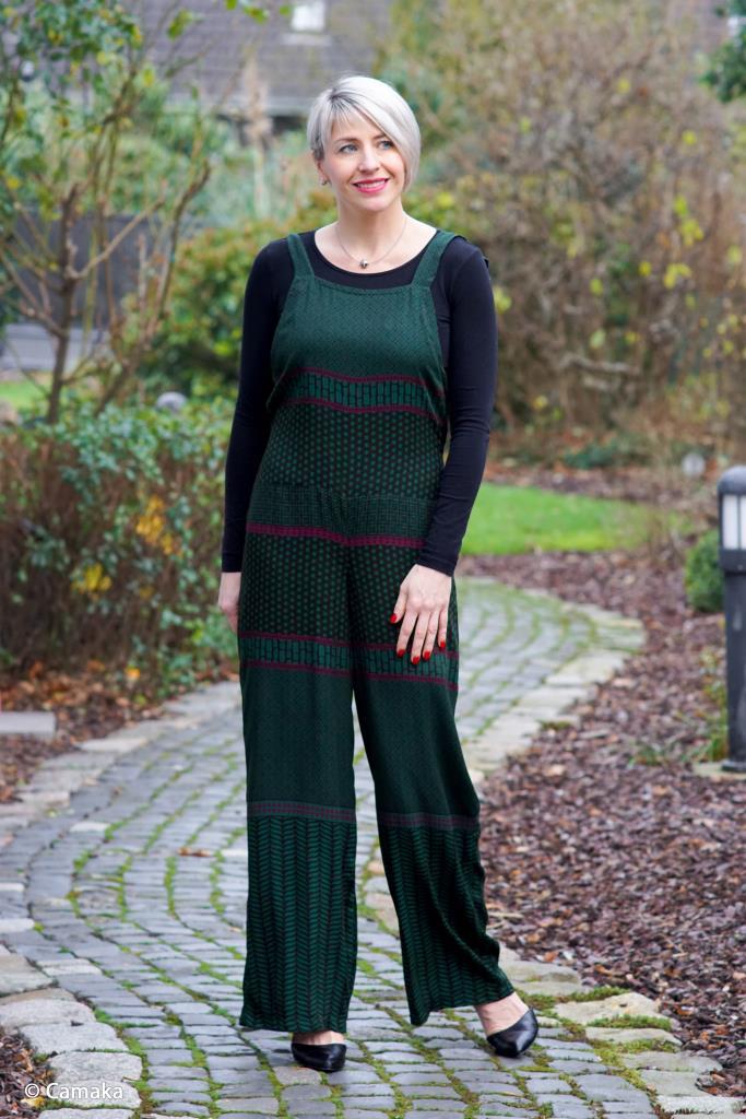 Viskosetwill Druck Molina Bohomuster dunkelgrün - Bienvenido