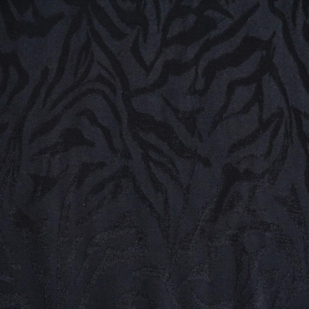 Viskose Jacquard Tigerstreifen schwarz in schwarz