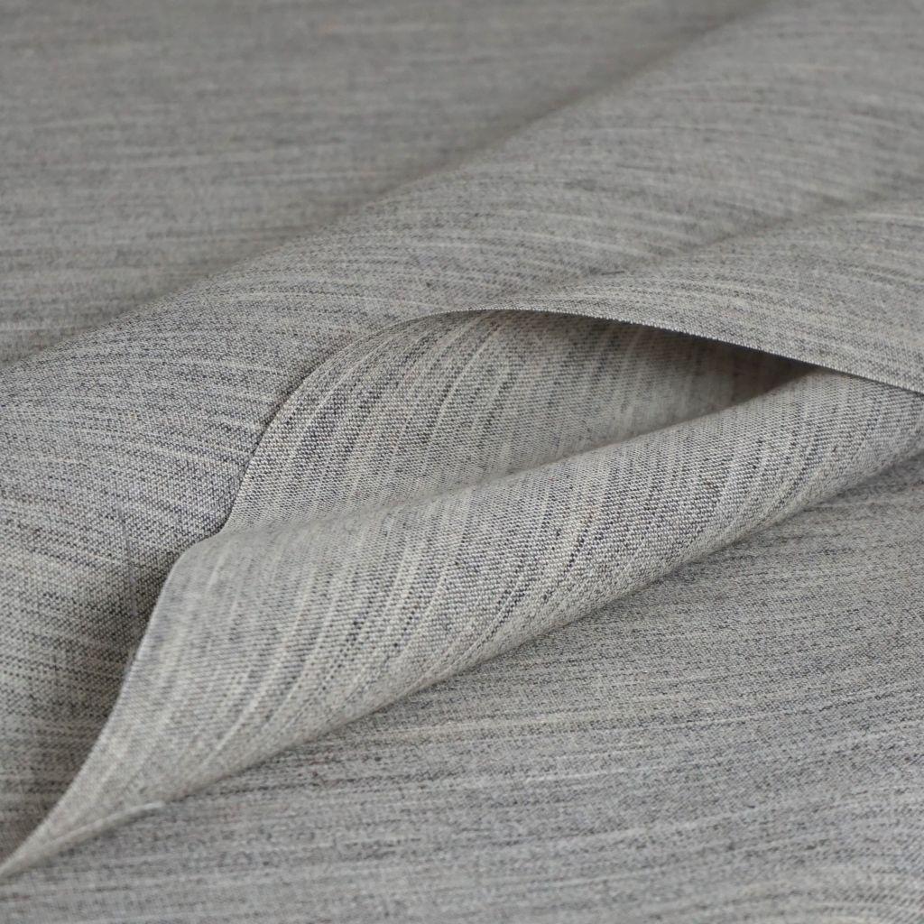 Vorhangstoff Leinenmix durchscheinend grau beige melange