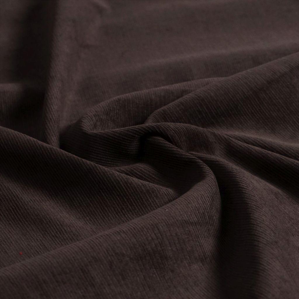 Feincord aus Baumwolle dunkelbraun