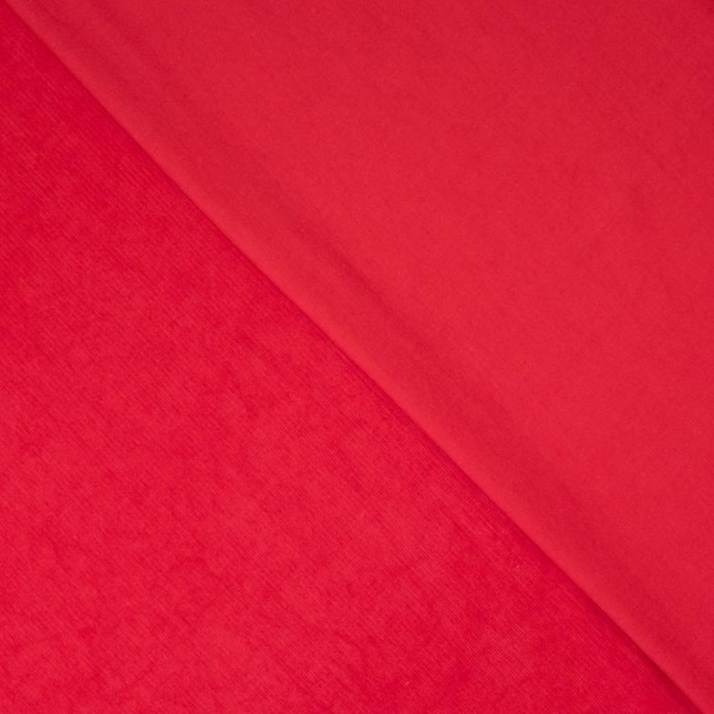 Feincord aus Baumwolle rot