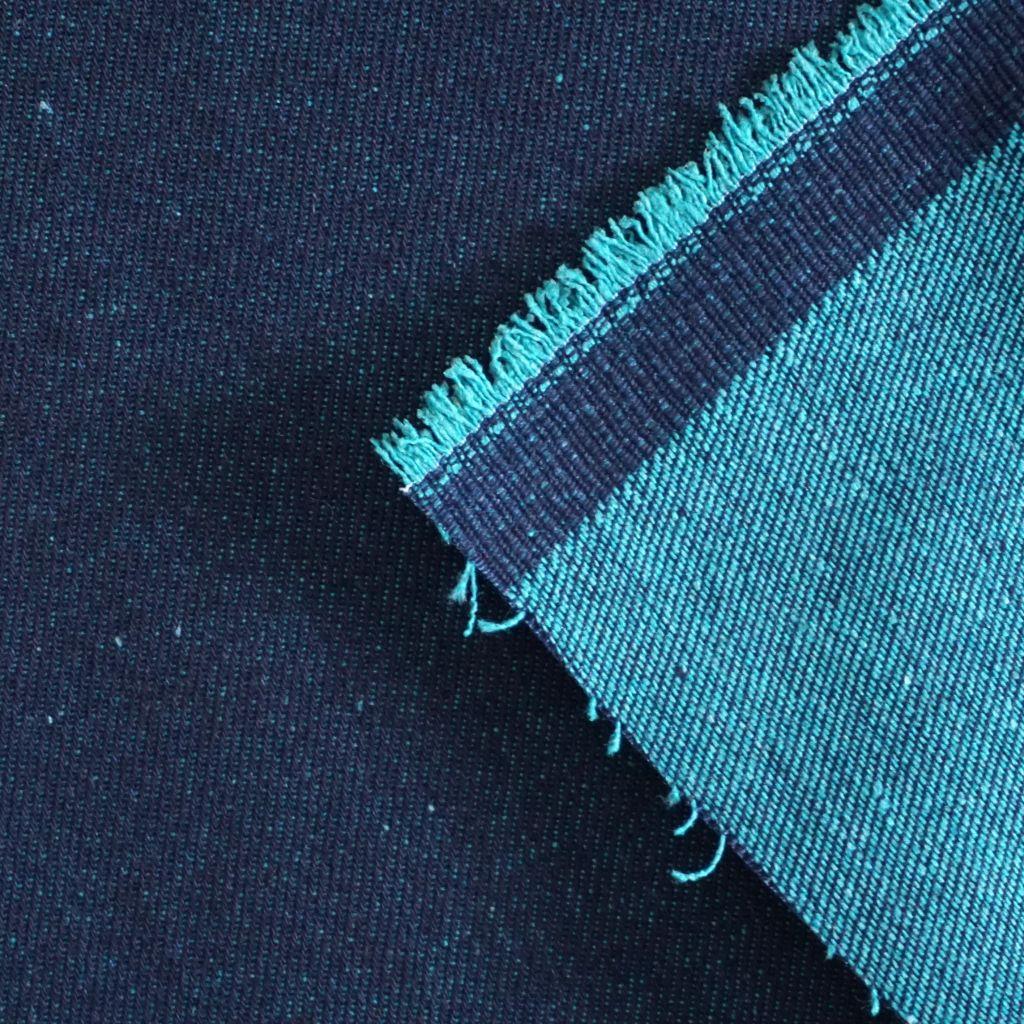 Heavy Jeans Denim Doubleface blau türkis