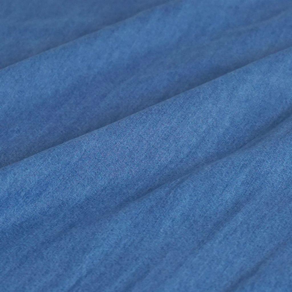 TENCEL™ Sommer-Jeans Viskose Twill mittelblau