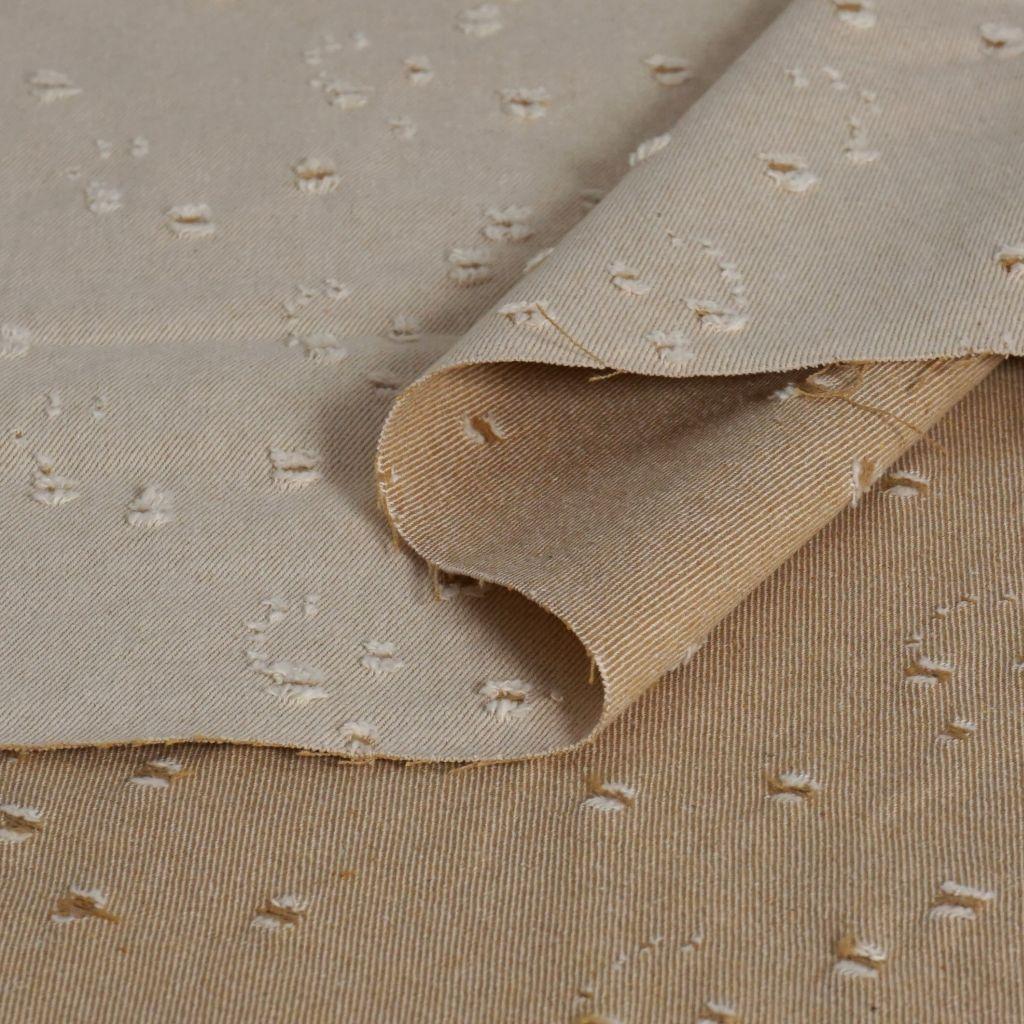 Broken Denim used Look caramelbraun