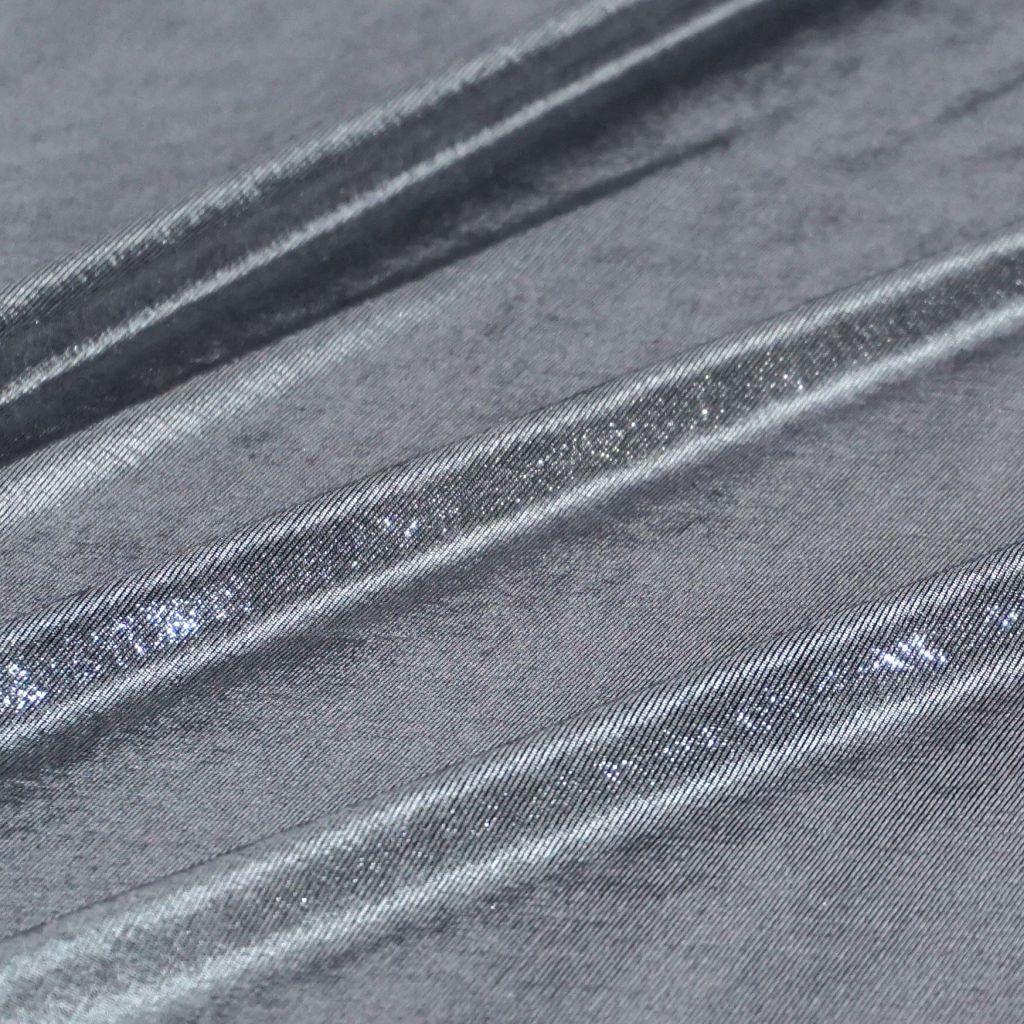 Metallic Glitzerstoff Disco silber