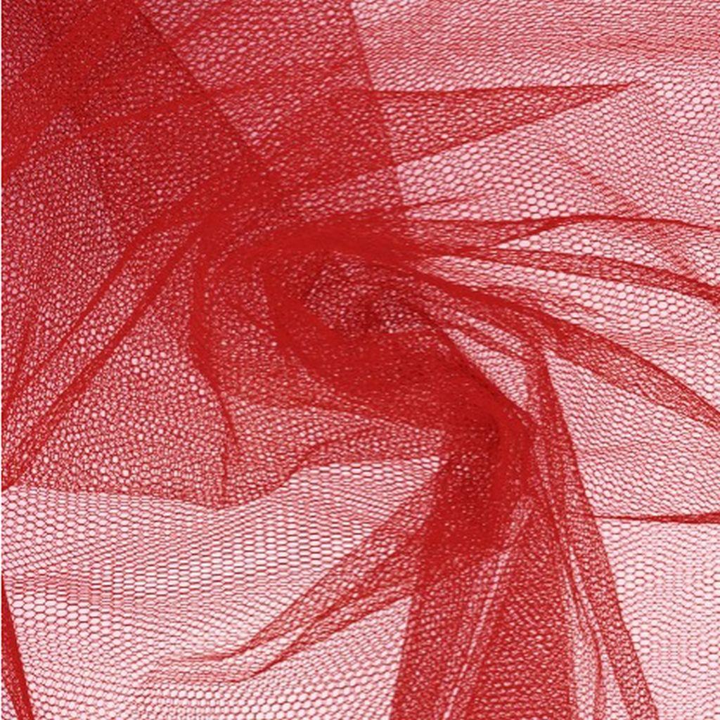 Faschingstüll fester Deko-Tüll rot