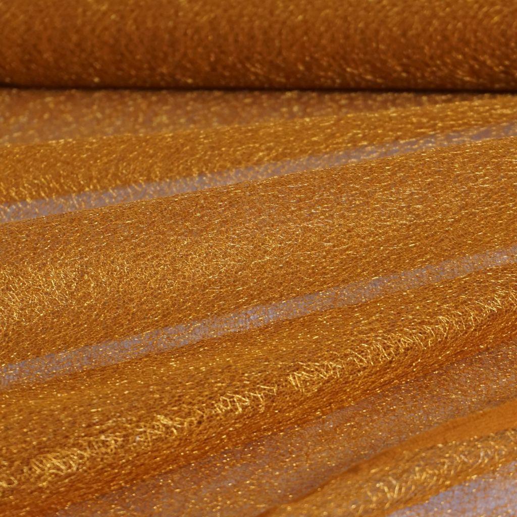 Lurex Netztüll warmes gold