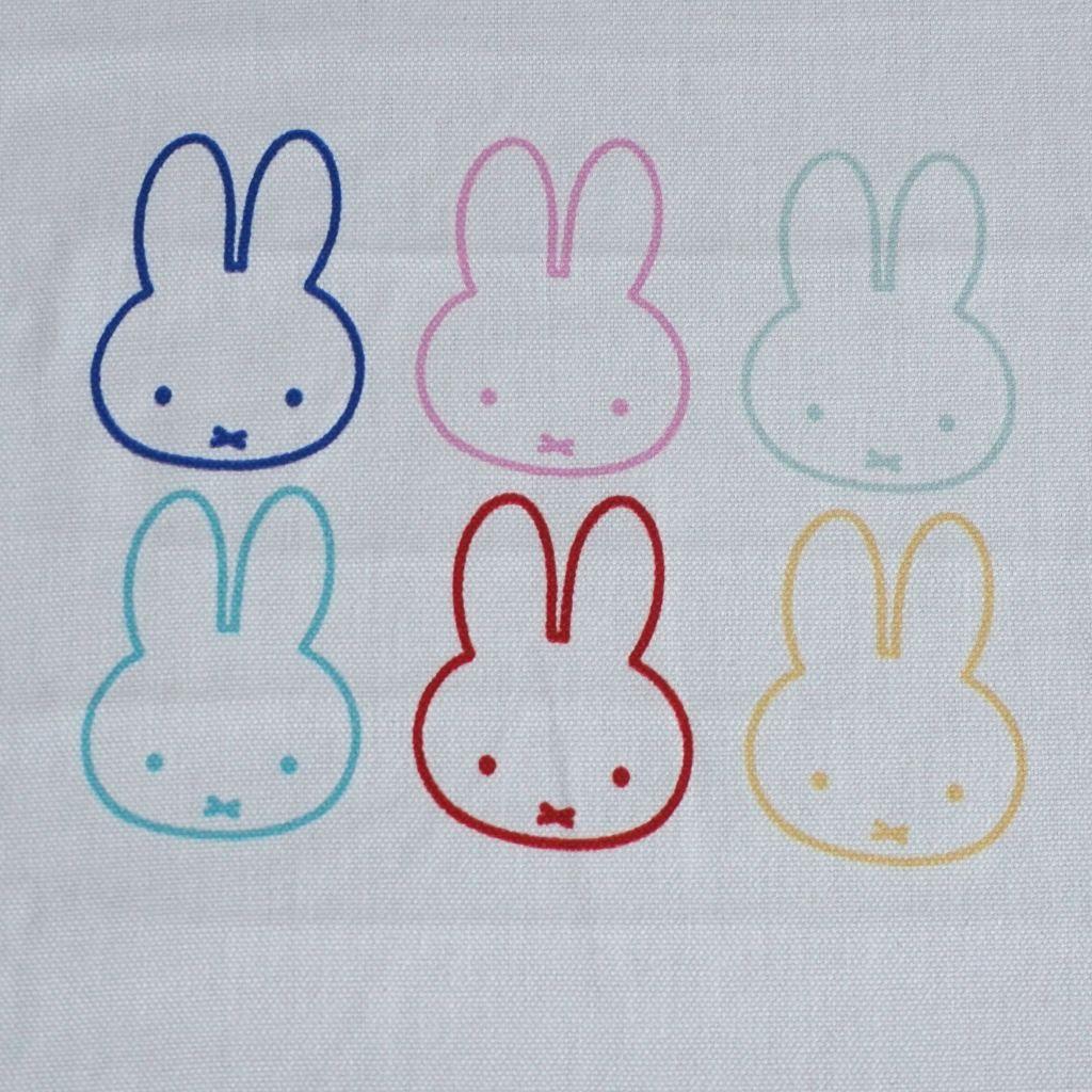 Dekostoff Canvas Miffy Nientje bunt weiß