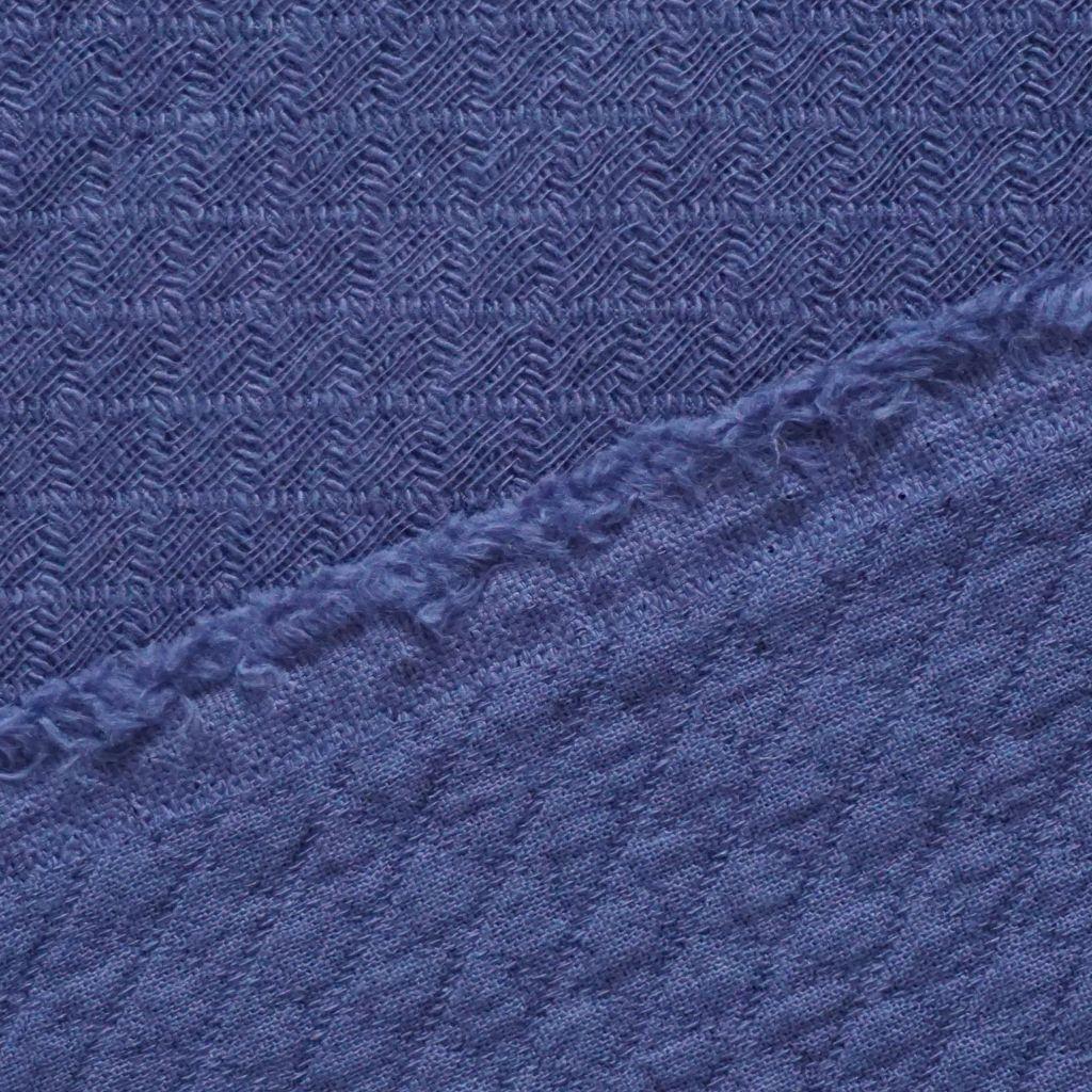 Baumwoll-Jacquard Rauten warmes blau