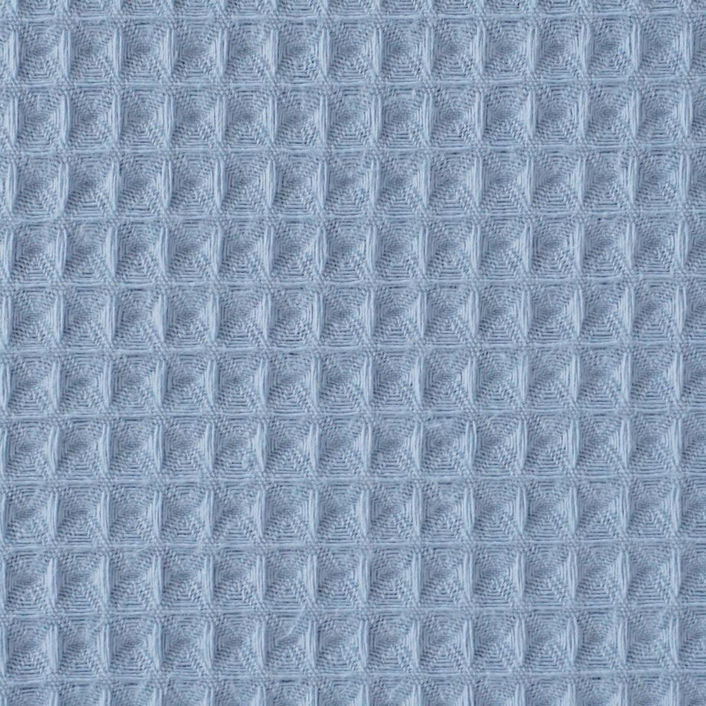 Waffelpique Pikee Baumwolle hellblau