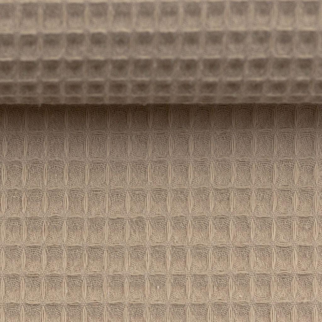 Waffelpique Pikee Baumwolle hellbeige