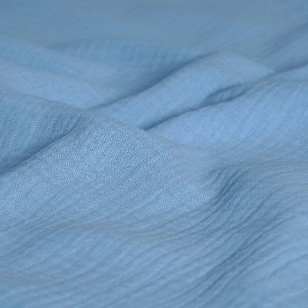Musselin Double Gauze uni warmes hellblau