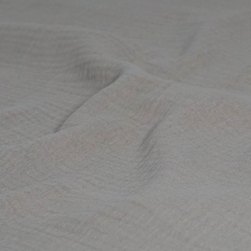 Musselin Double Gauze uni kittgrau beige