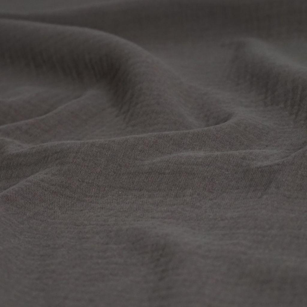 Musselin Double Gauze uni taupe