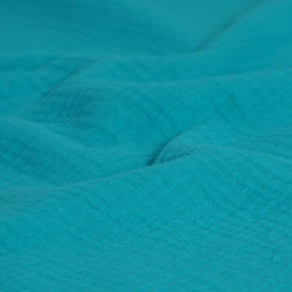 Musselin Double Gauze uni lagunentürkis