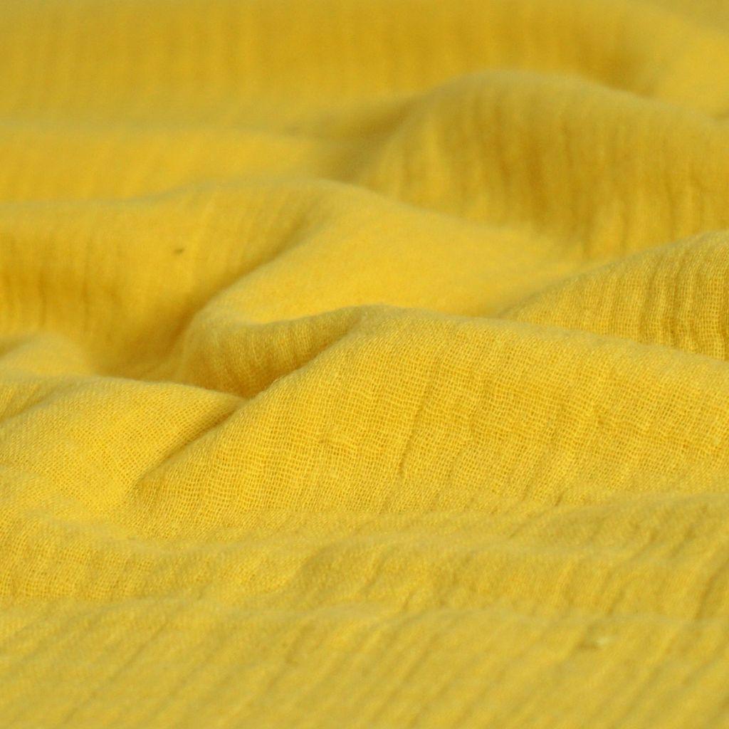 Musselin Double Gauze uni sonnengelb
