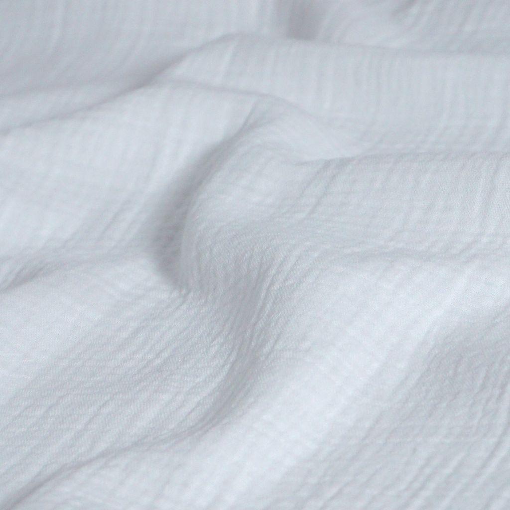 Musselin Double Gauze uni weiß