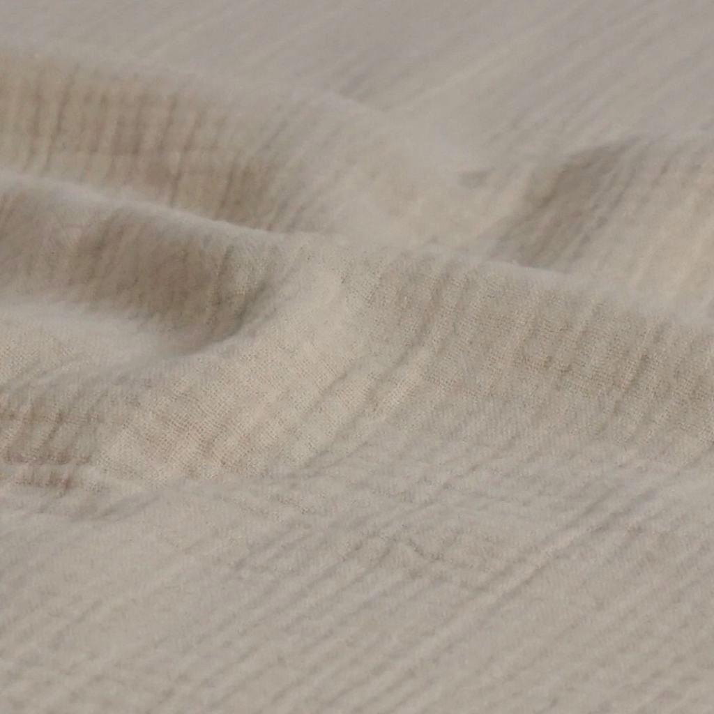 Musselin Double Gauze uni hellbeige