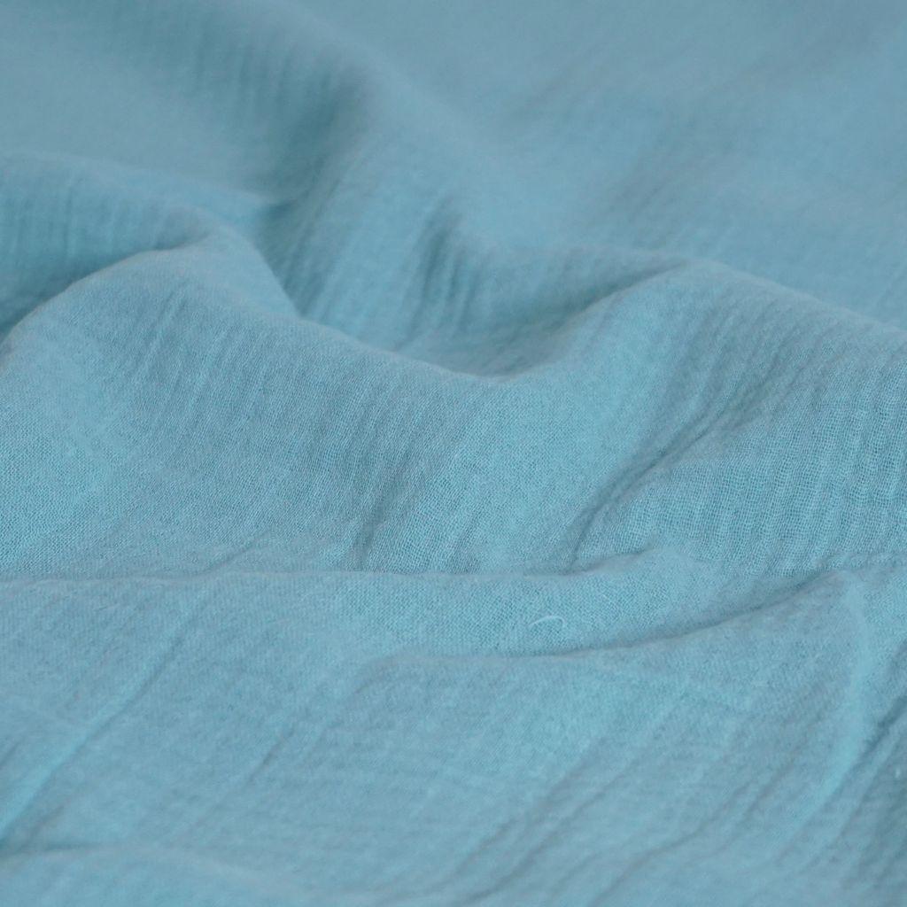 Musselin Double Gauze uni eisblau