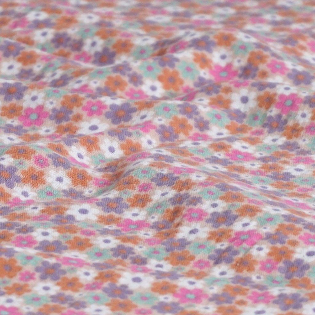 Musselin Double Gauze Blümchen allover bunt pastell