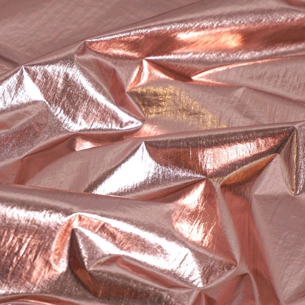 Folienstoff Nylon Metallic-Look puderrose
