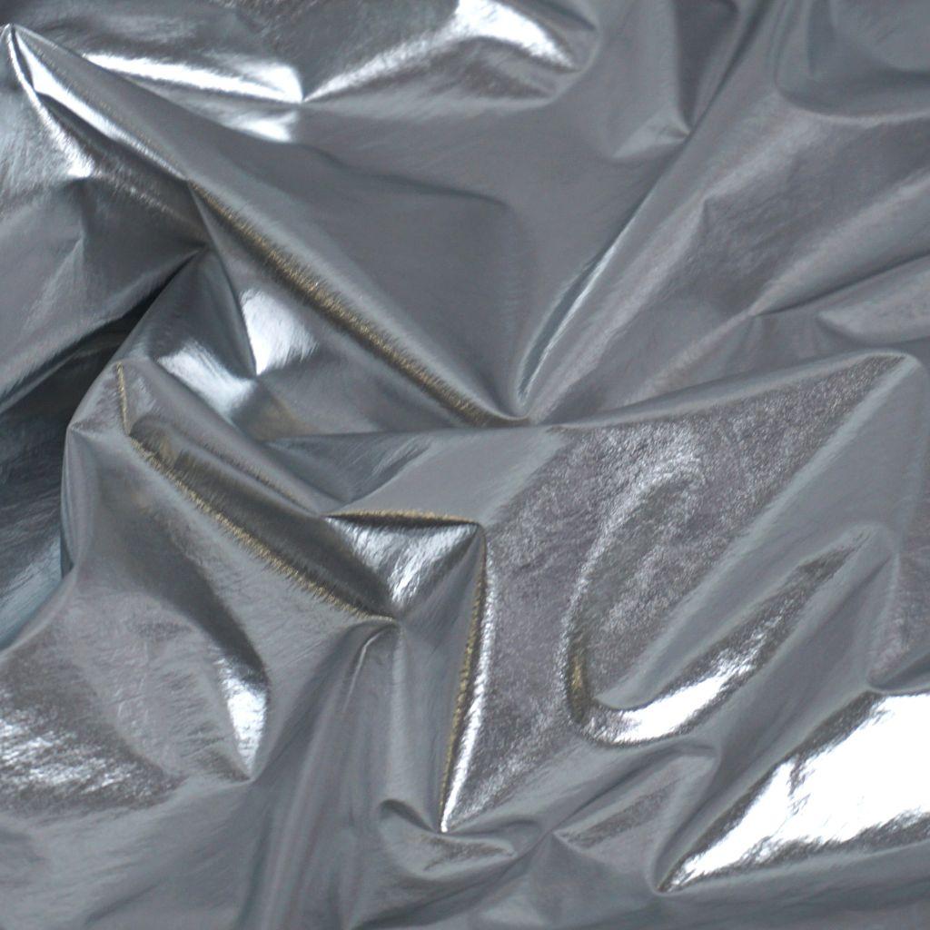 Folienstoff Nylon Metallic-Look silber