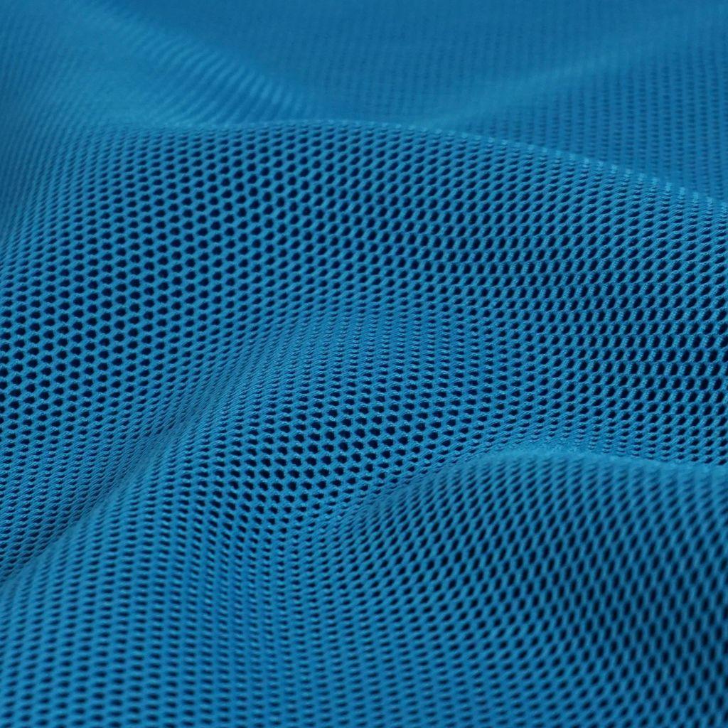 3D-Stoff mit Netzoptik türkisblau