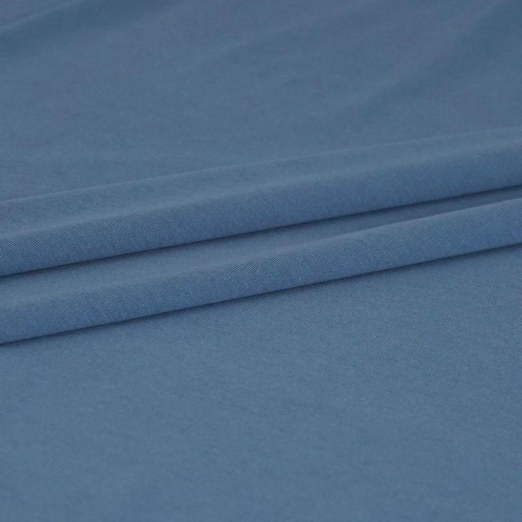 Interlock Jersey uni Baumwolle blue mirage graublau - Bio