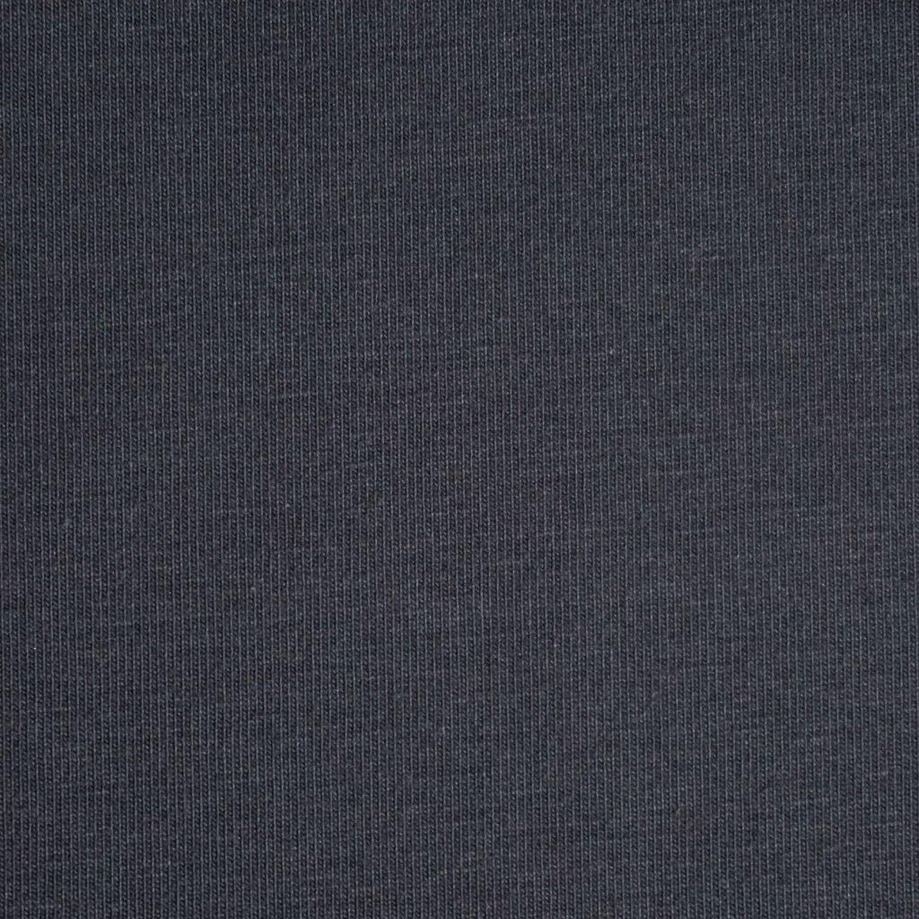 Singlejersey uni aus Baumwolle dunkelgrau - Bio