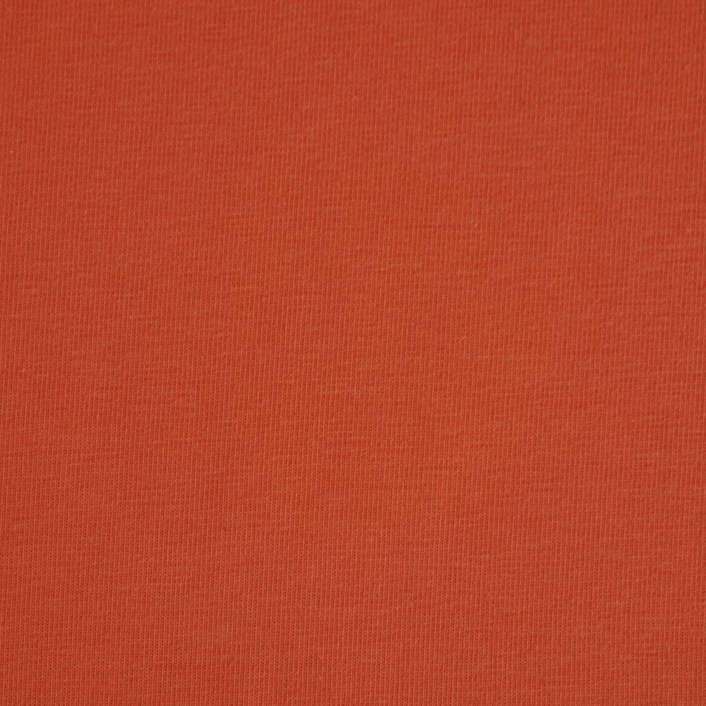 Singlejersey uni aus Baumwolle aprikose - Bio