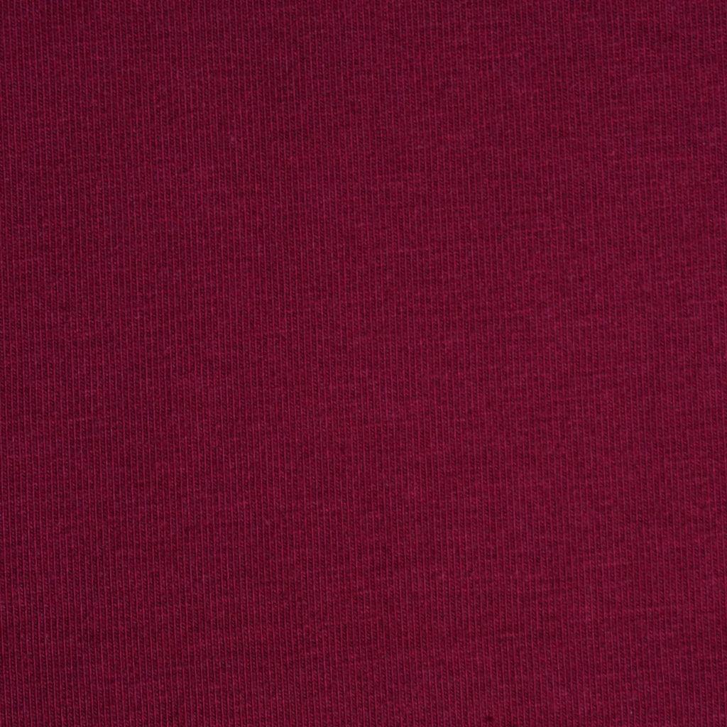 Singlejersey uni aus Baumwolle bordeauxviolett - Bio