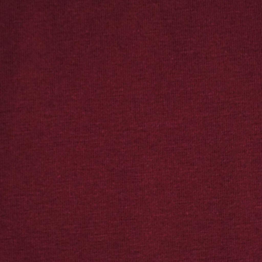 Singlejersey uni aus Baumwolle dunkelbordeaux - Bio