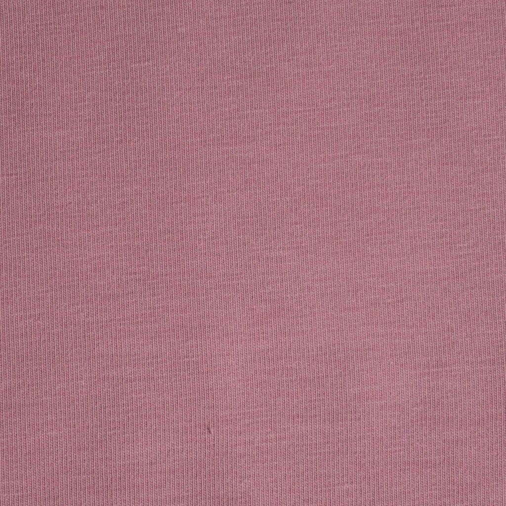 Singlejersey uni aus Baumwolle altrosa - Bio