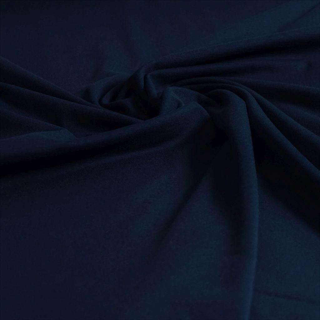 Singlejersey uni aus Baumwolle navyblau - Bio
