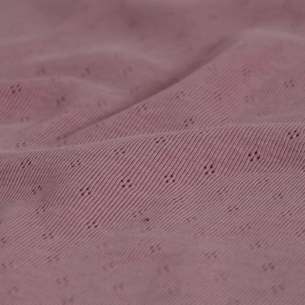 Ajour Jersey Feinstrick rosenholz altrosa