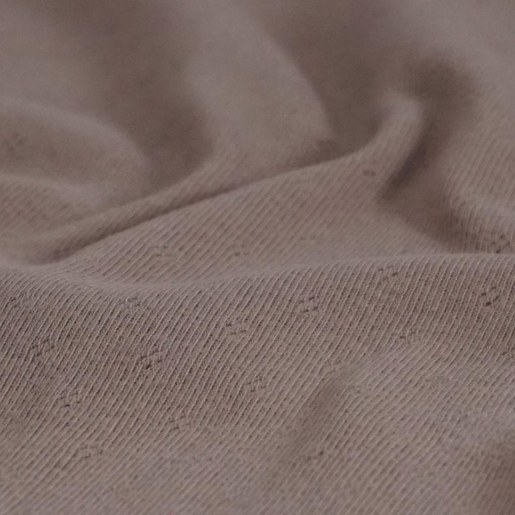 Ajour Jersey Feinstrick taupe braun