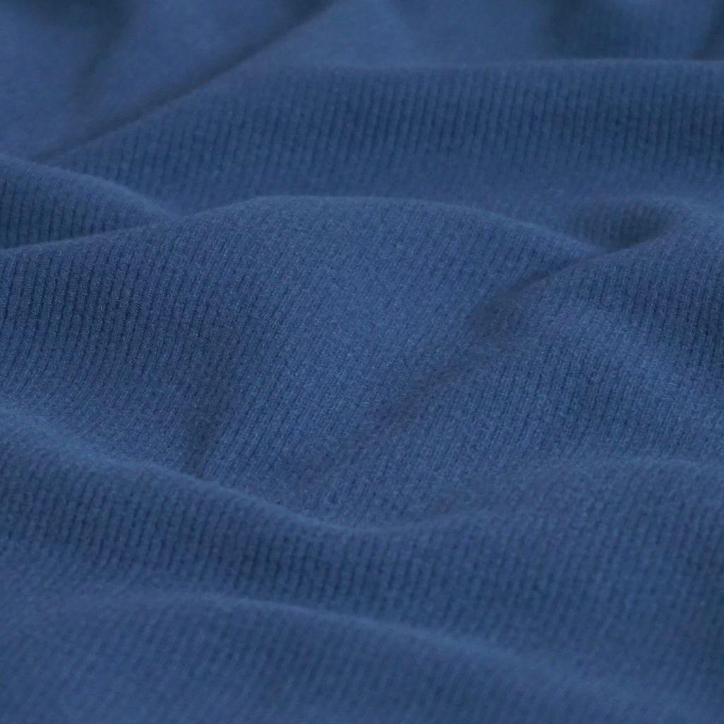 Feinripp Viskosestrick superweich dunkles jeansblau