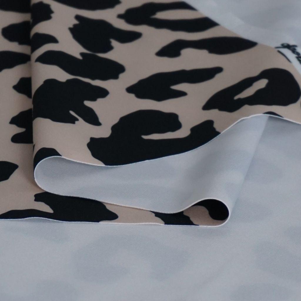 Sport Yoga Jersey Kunstfaser Leo beige schwarz