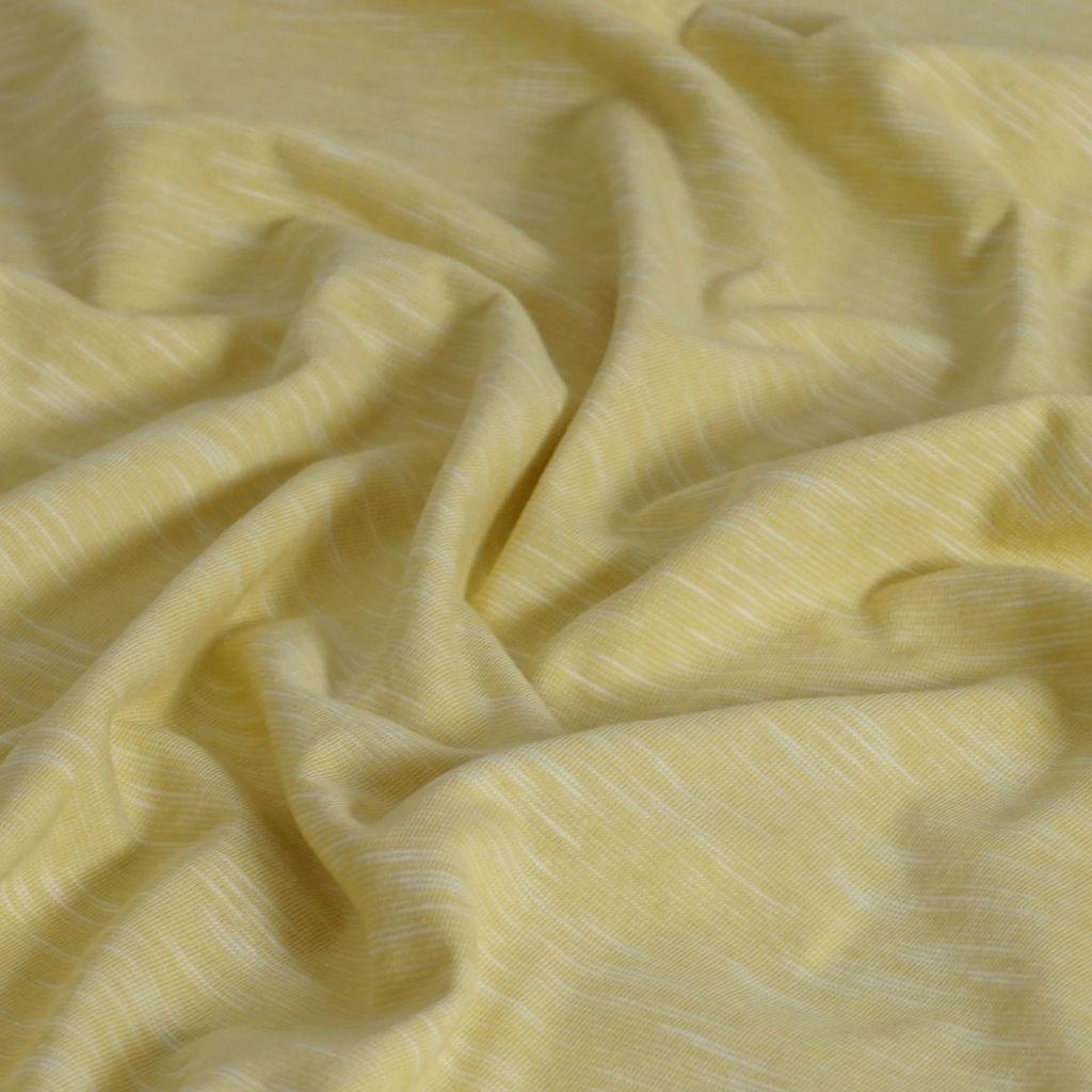 Slub Jersey leichte Bio-Baumwolle melange pastellgelb