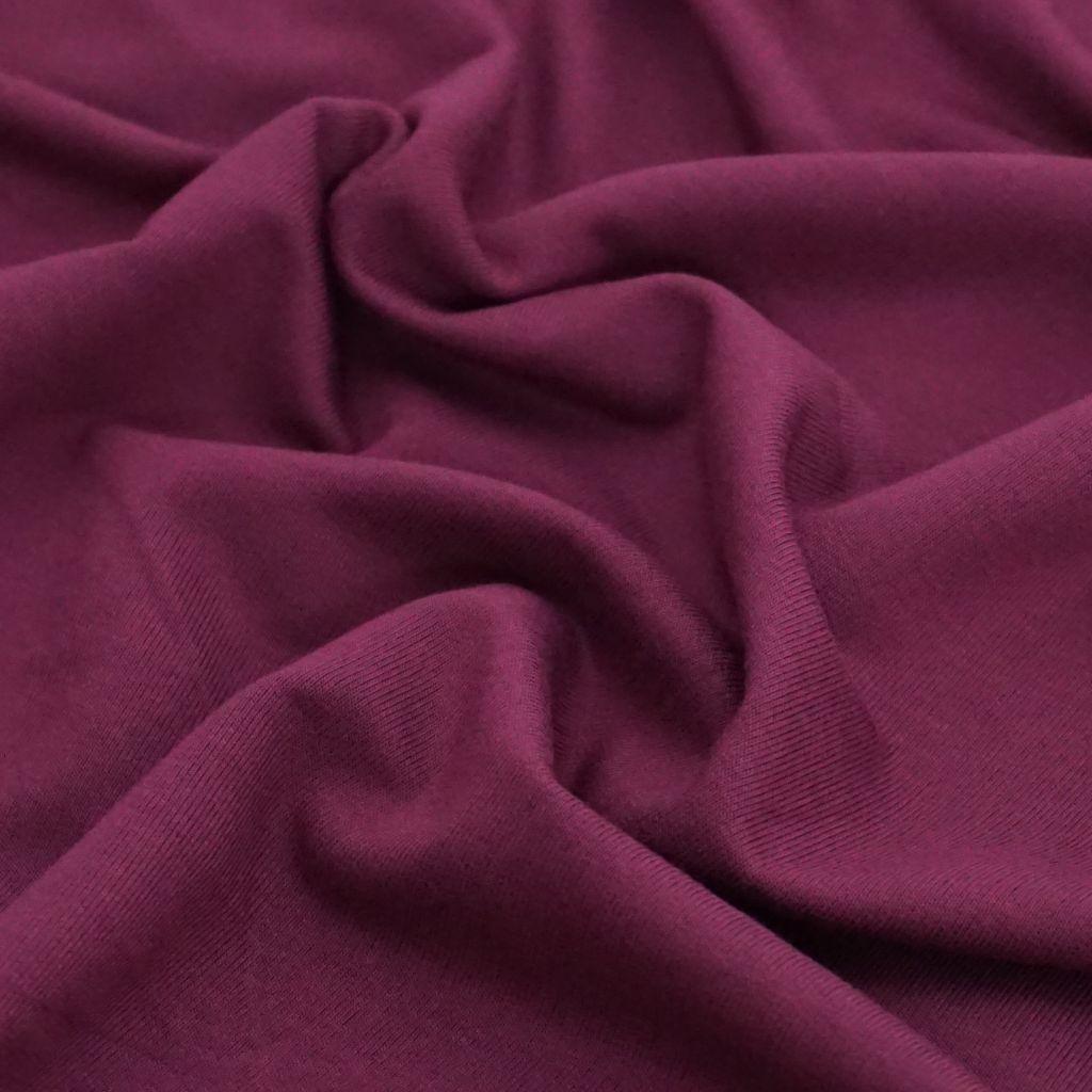 Viskose French Terry aus Bambusfaser violett weinrot