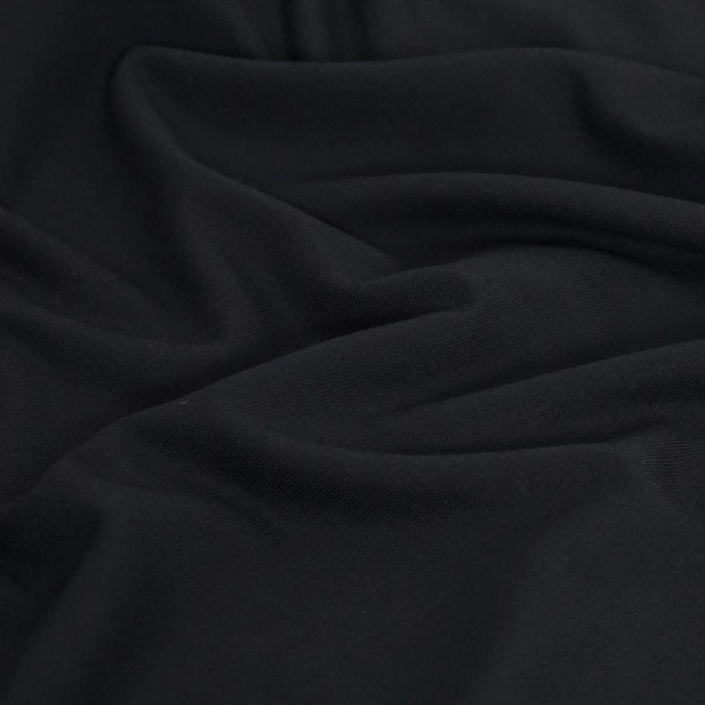 Viskose French Terry aus Bambusfaser schwarz