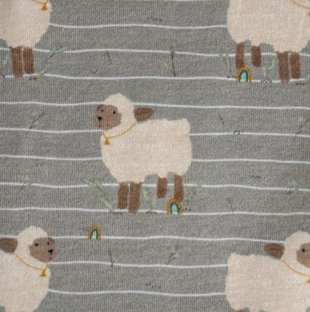Baumwolljersey Schaf grau ecru – FVJ