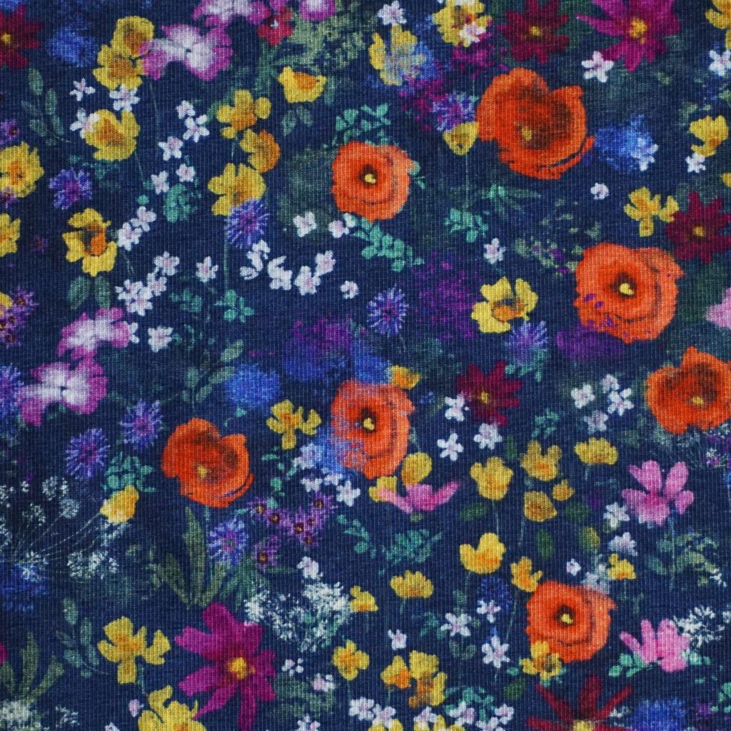 Baumwolljersey bunte Blumenwiese – FVJ