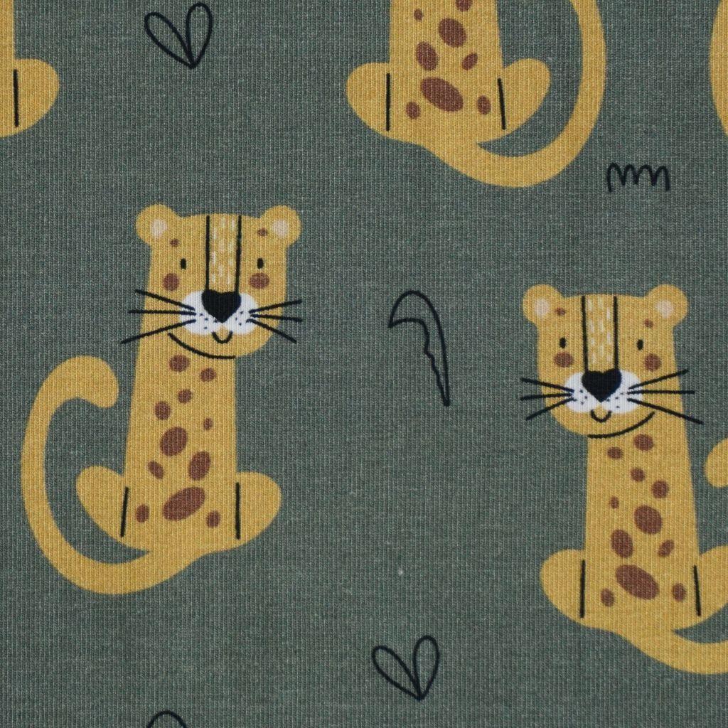 Baumwolljersey Leoparden grün – FVJ