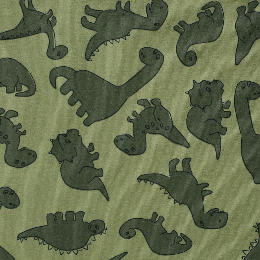 Baumwolljersey Dinosauerier grün