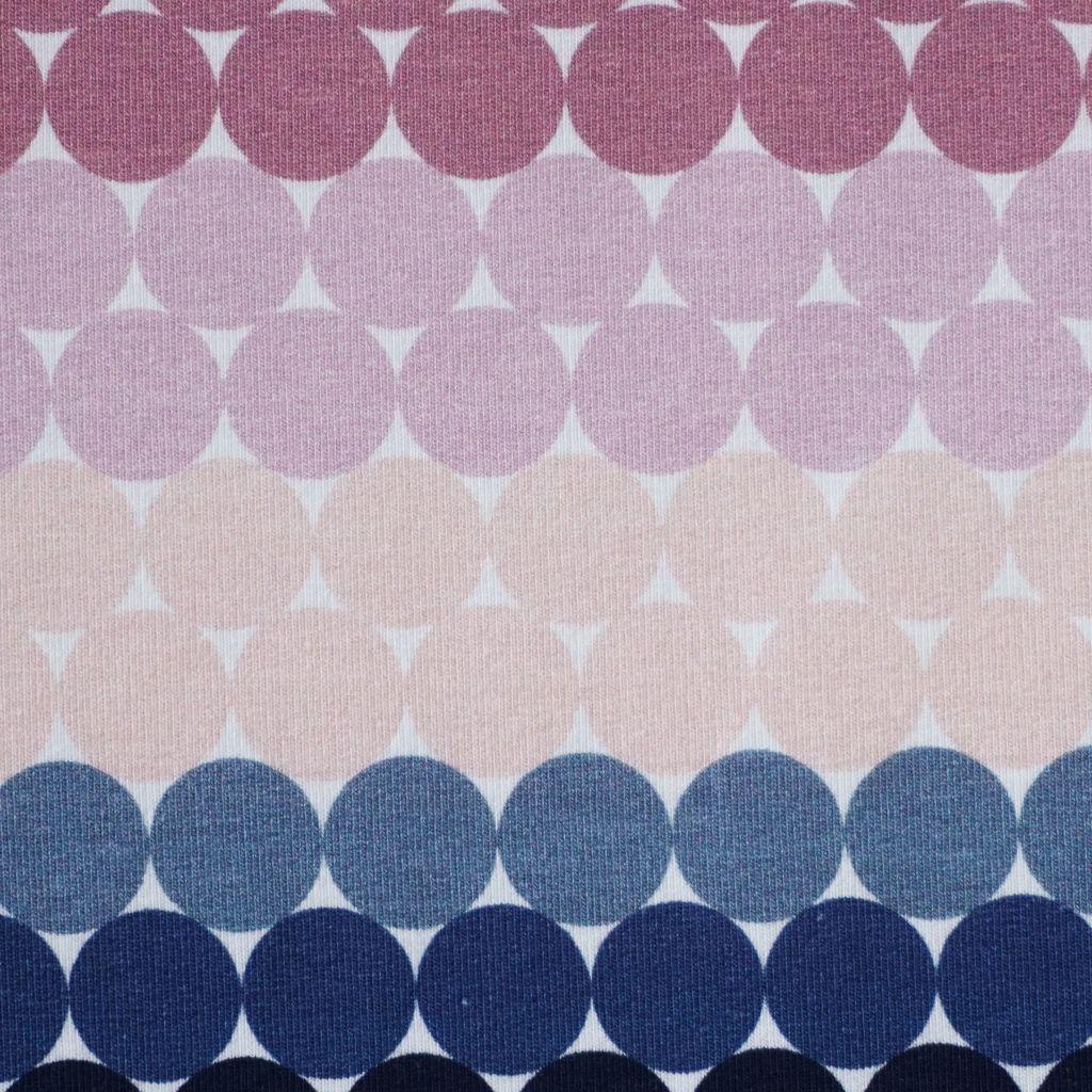 French Terry Punkte blau rosa beige – FVJ